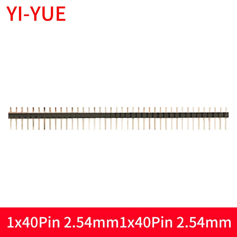 40-Pin 2.54mm Single-Row Pin Header Connector Kit - 10 Female & 10 Male