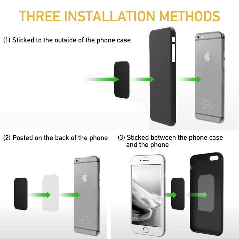 Universal Magnetic Metal Plate for Car Phone Mount – Adhesive Iron Disk for Mobile Phone Magnet Holder
