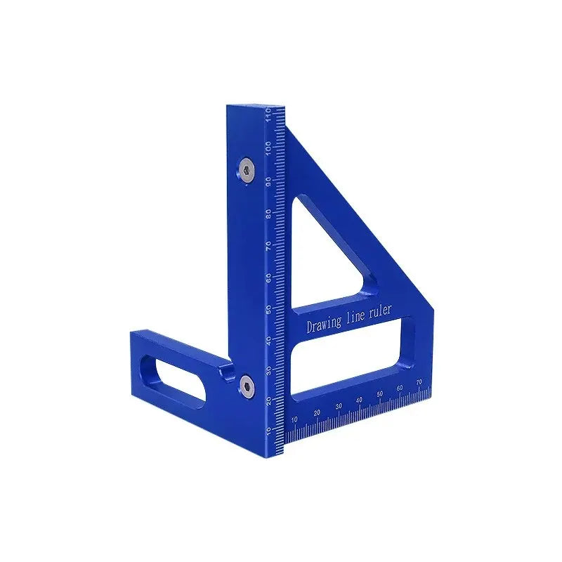 Carpenter Multi-Angle Square Protractor Ruler Aluminum/Plastic 45/90 Degree Woodworking Layout & Height Gauge