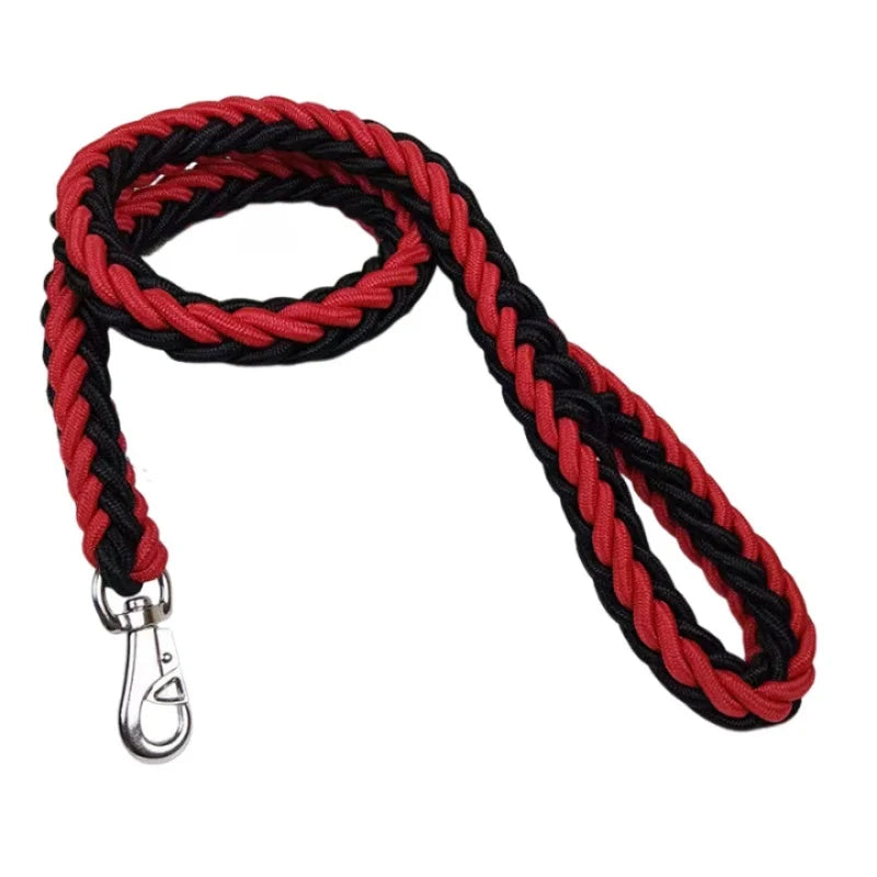 Large Nylon Braided Dog Leash 115cm (45.3in) Thick 2.0cm Rope Lead for Bulldog Rottweiler Hound