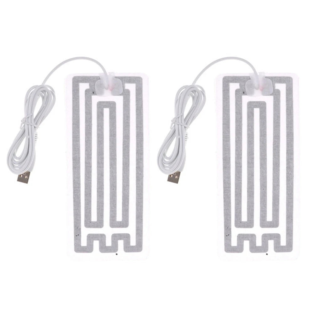1 Pair USB Carbon Fiber Heated Glove Pads – Electric Heating Inserts for Winter Gloves, Camping, Hiking, Skiing & Cycling