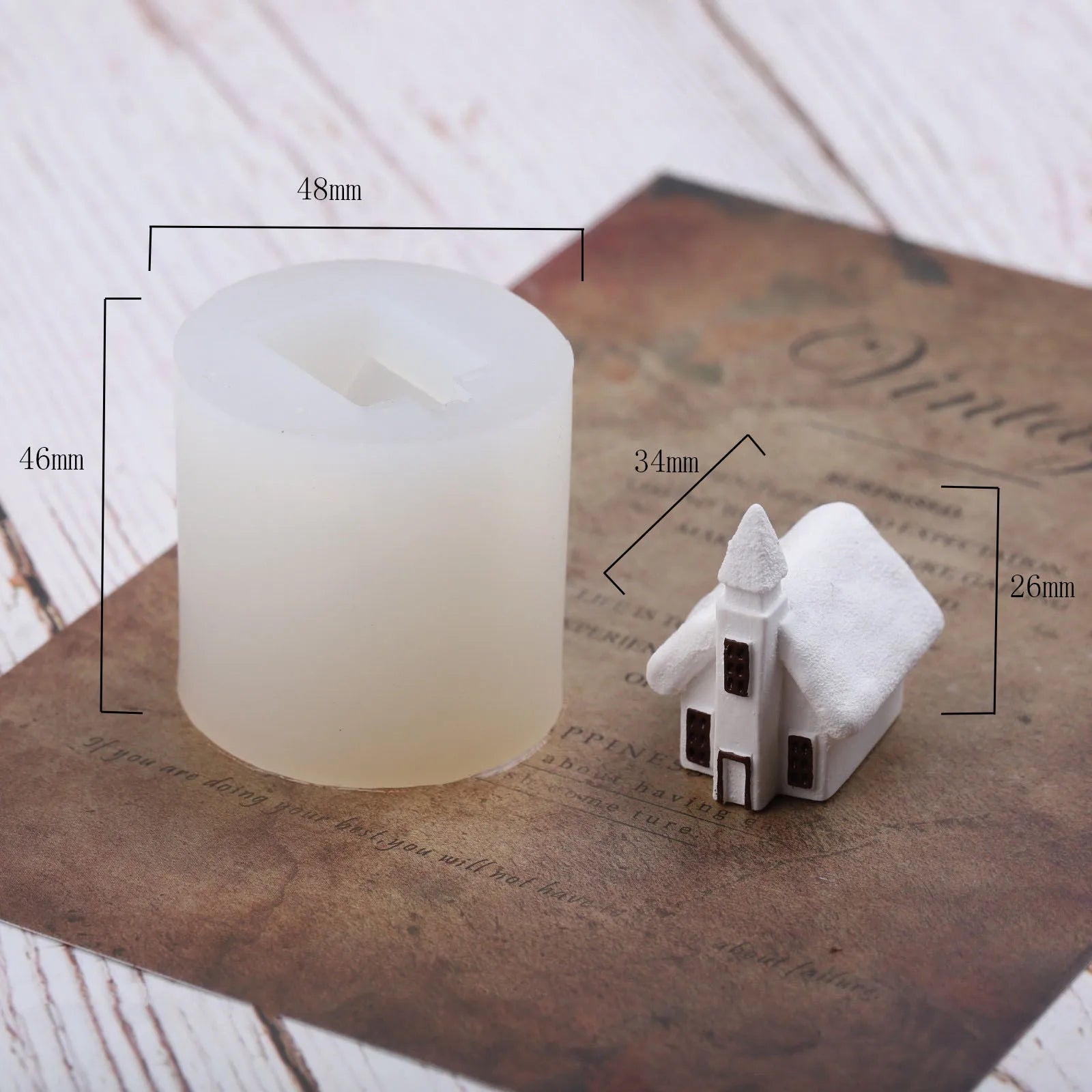 Christmas House Igloo Silicone Mold for Candle Making, Fondant & Chocolate Cake Baking