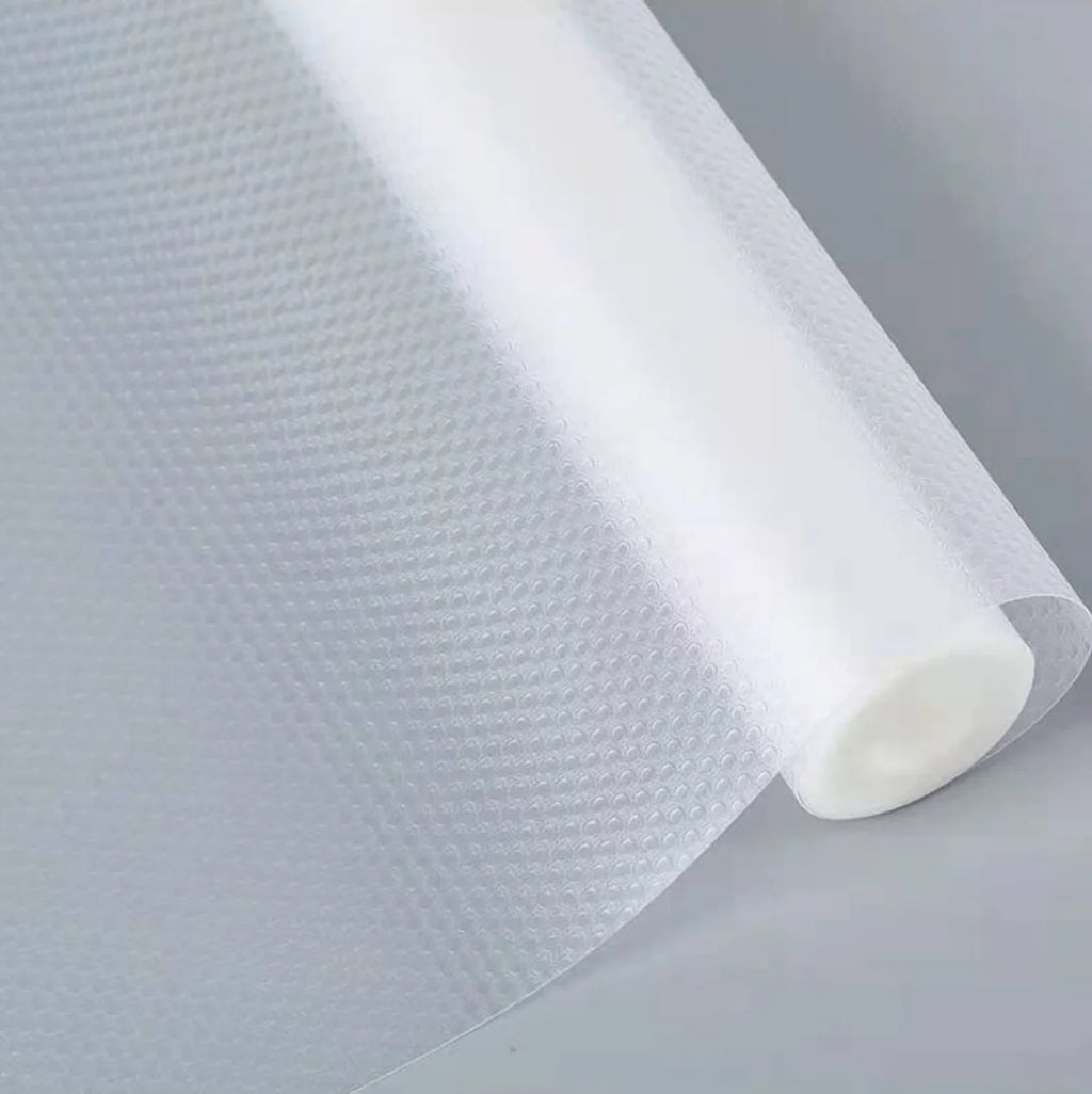EVA Non-Slip Drawer & Shelf Liner — 30cm x 1.5m & 60cm x 5m (11.8in x 59.1in & 23.6in x 196.9in) Waterproof Oil-Resistant Cabinet Mat, Non-Adhesive