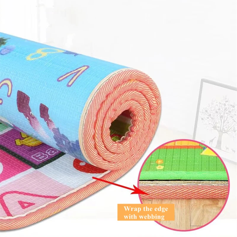 Foldable Thick Foam Play Mat for Kids 200x180 / 180x150 / 180x120 cm (79x71 / 71x59 / 71x47 in) Non-Slip Crawling Safety Rug