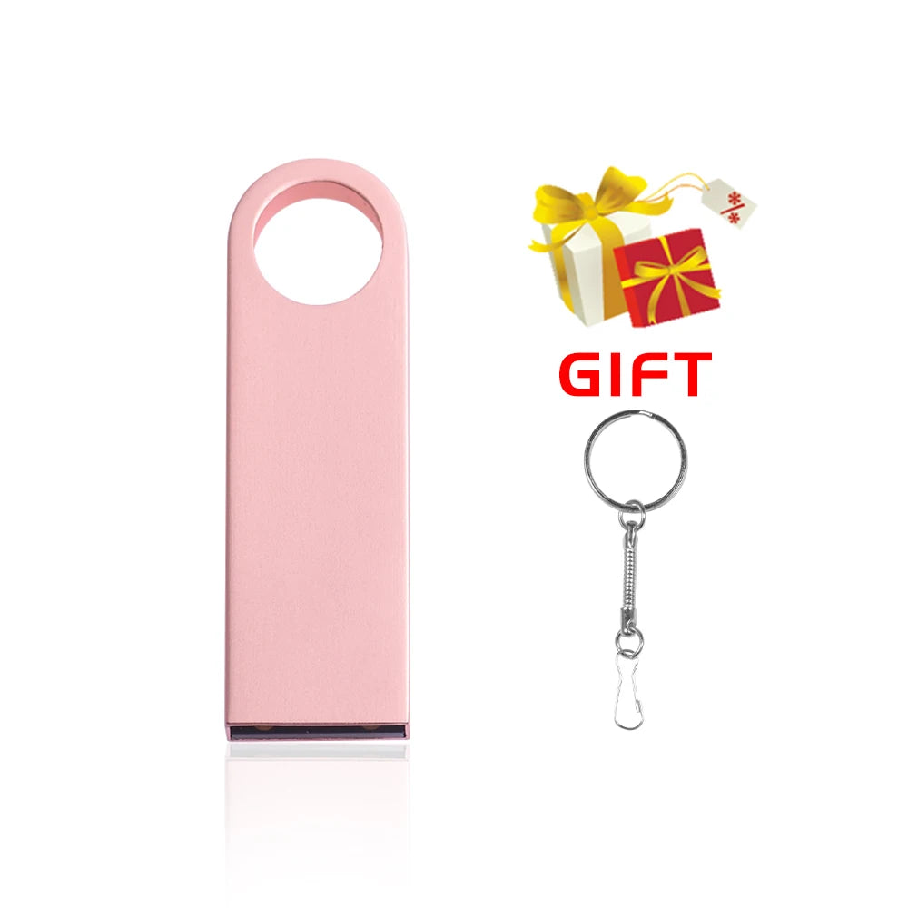 Metal USB 2.0 Flash Drive Pen Drive 4/8/16/32/64/128GB – Portable USB Stick, Waterproof & Antimagnetic