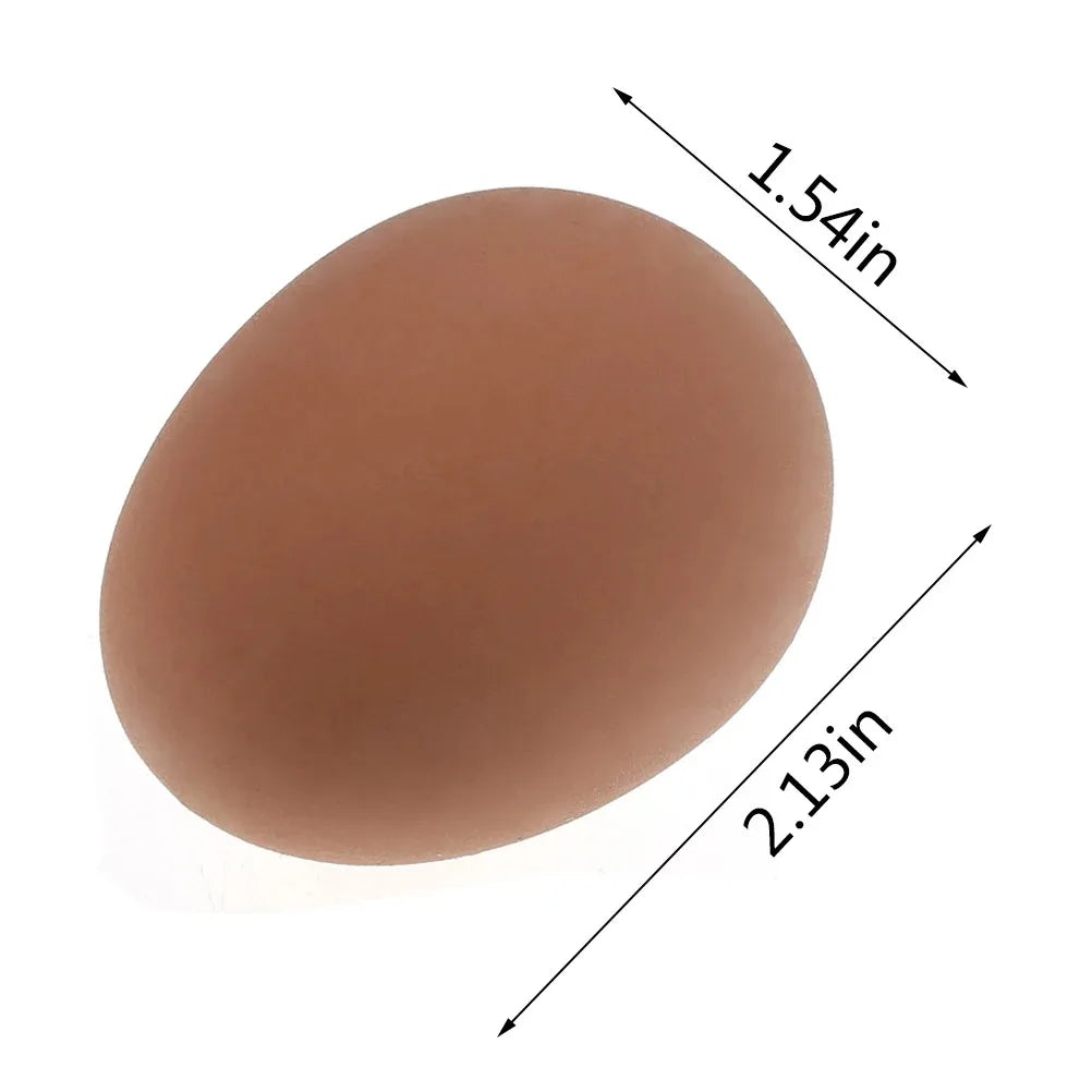 Novelty Bouncy Egg Toy Realistic Hatching Hen Egg Prank 1-Pack (2.17 in / 5.5 cm × 1.57 in / 4 cm)