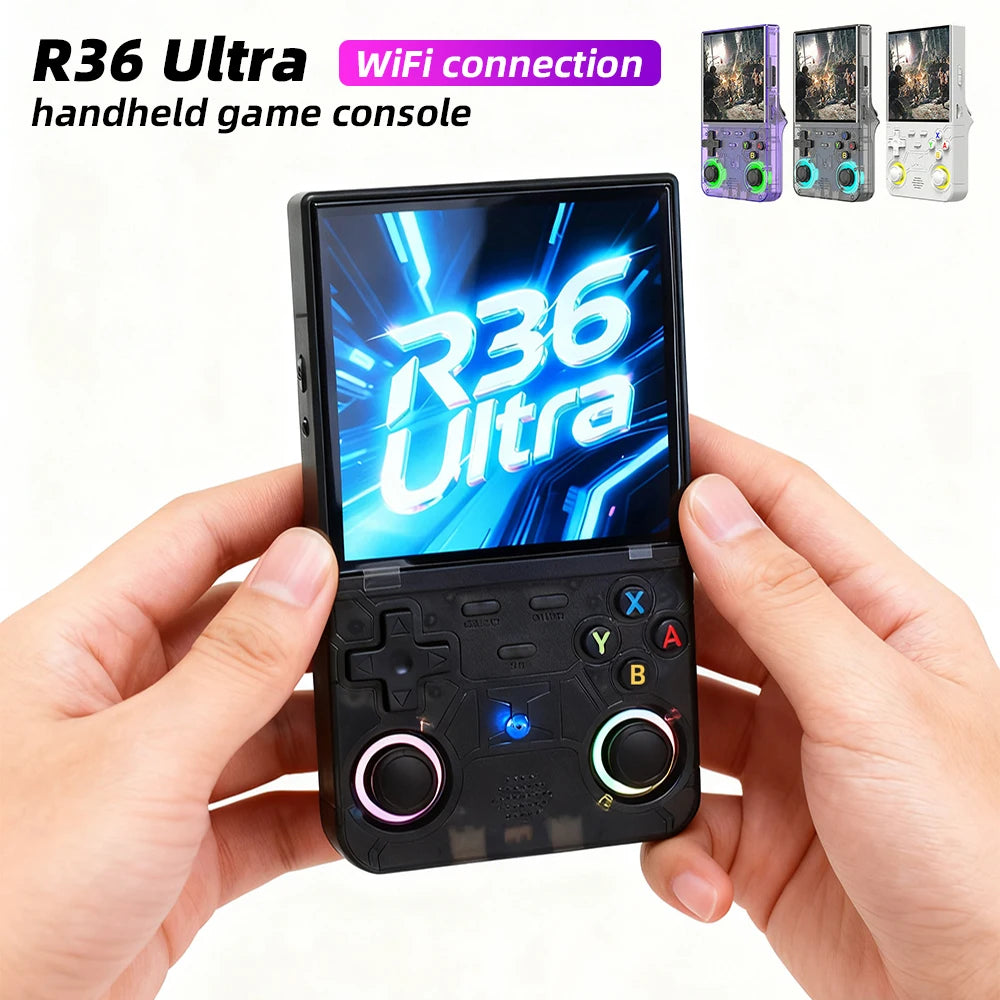 Portable Handheld Game Console 4.0-inch (10.16 cm) IPS 720×720, 3500mAh, WiFi, RGB Lighting, Dual Joysticks, 20,000 Games, External Controller Support