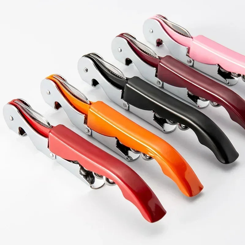 Double Fulcrum Seahorse Wine Corkscrew Stainless Steel Multi-Purpose Bottle & Beer Opener
