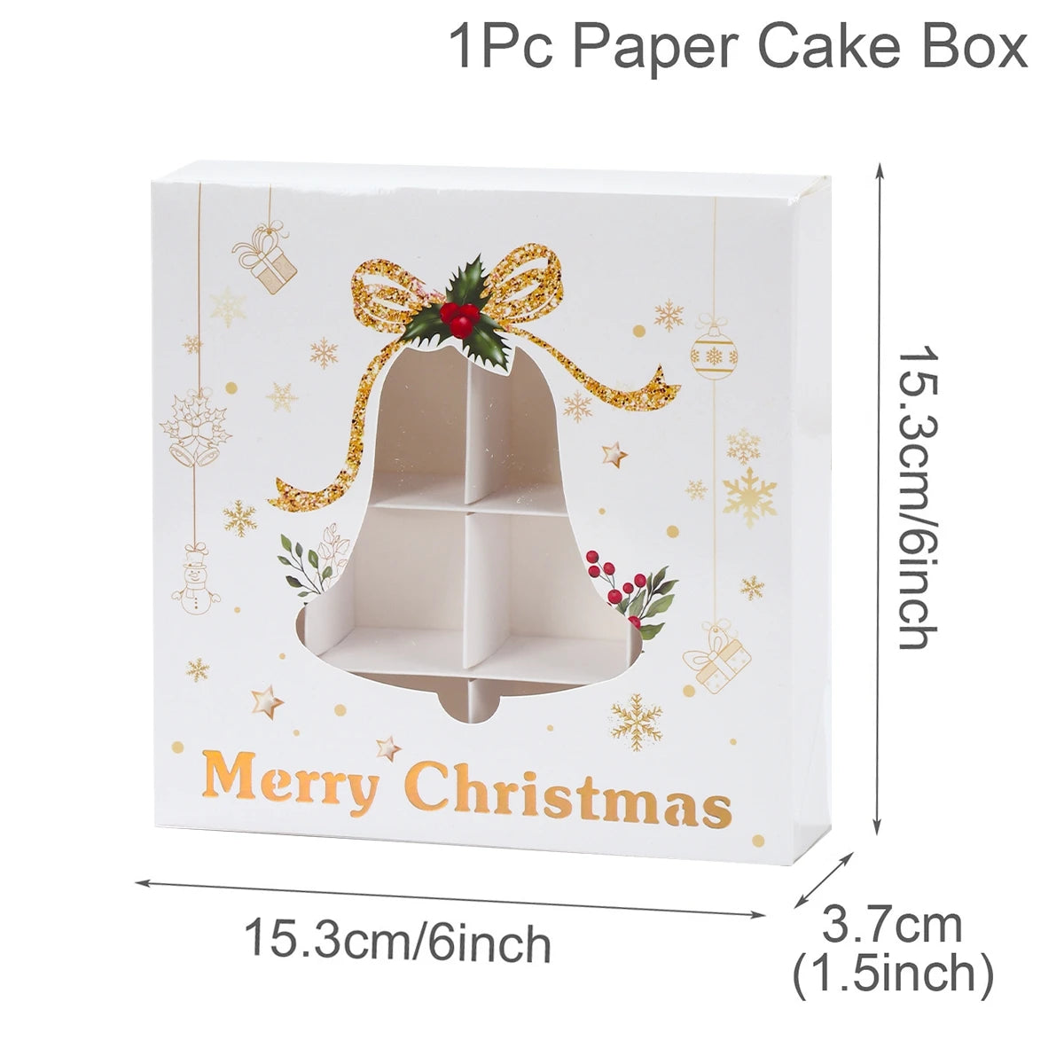 Christmas Kraft Candy & Cookie Gift Box for Holiday Treats