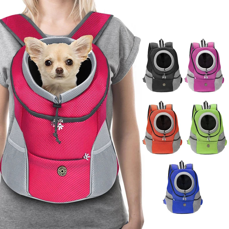 Double-Shoulder Pet Carrier Backpack for Small Dogs – Breathable Travel Dog Carrier, Fits Pets Up to 12 kg (26 lb)