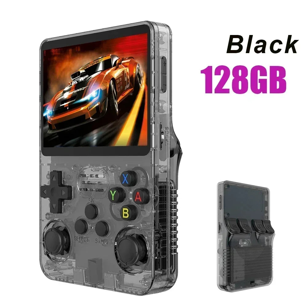 Retro Handheld Game Console 3.5" IPS (8.9 cm) 64GB Portable Linux Player, Preloaded 15,000+ Games, USB-C Charging