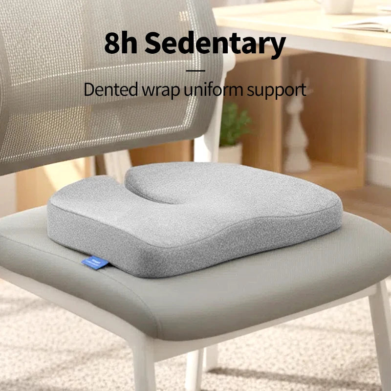 Orthopedic Memory Foam Coccyx Seat Cushion - Tailbone & Sciatica Relief Non-Slip for Office and Car