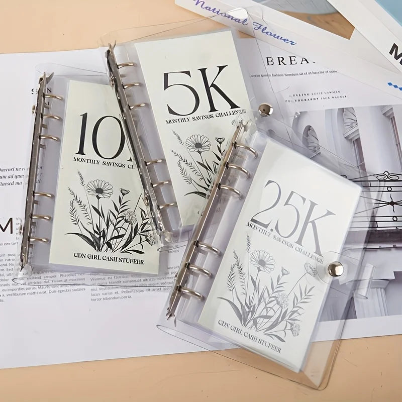 12-Month Money Saving Challenge Binder with Cash Envelopes — Budget Planner to Save $2,500 $5,000 $10,000 Gift