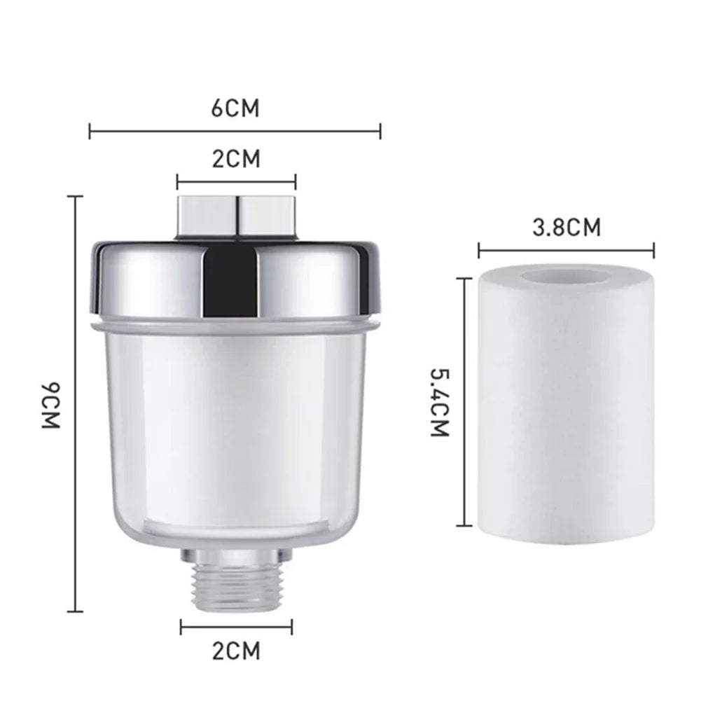 Universal Faucet & Shower Water Filter Kit – 5 Micron PP Cotton Transparent Inline Filter for Kitchen & Bathroom