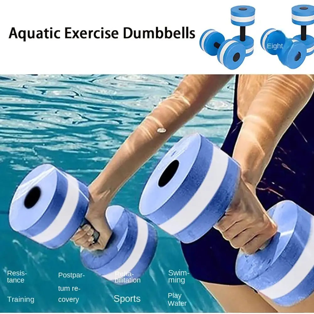 EVA Water Dumbbell – Floating Pool Aerobics Foam Dumbbell for Aquatic Fitness (10.63 in / 27 cm)