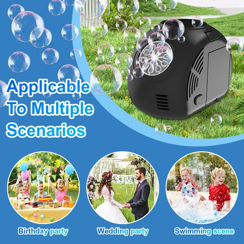 Handheld Outdoor Bubble Launcher — Light-Up Bubble Blower Toy for Kids (No Battery Required)