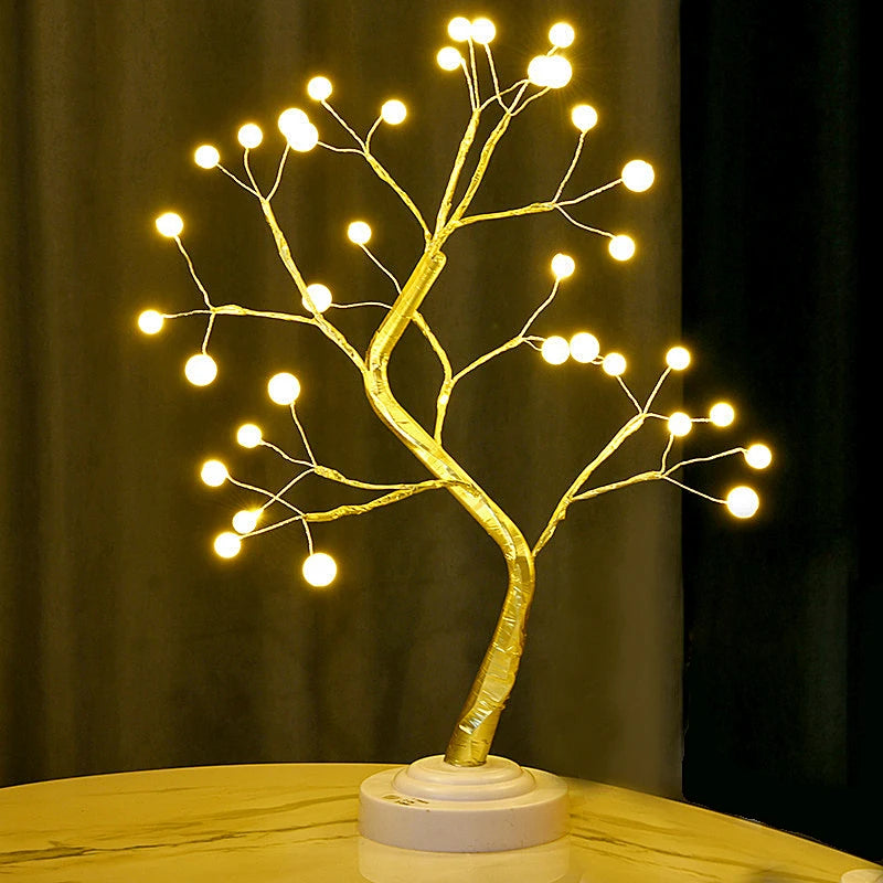 Cherry Blossom Bonsai LED Table Lamp – USB or Battery Powered Touch Night Light, 50 cm (19.7 in) Desktop Decor