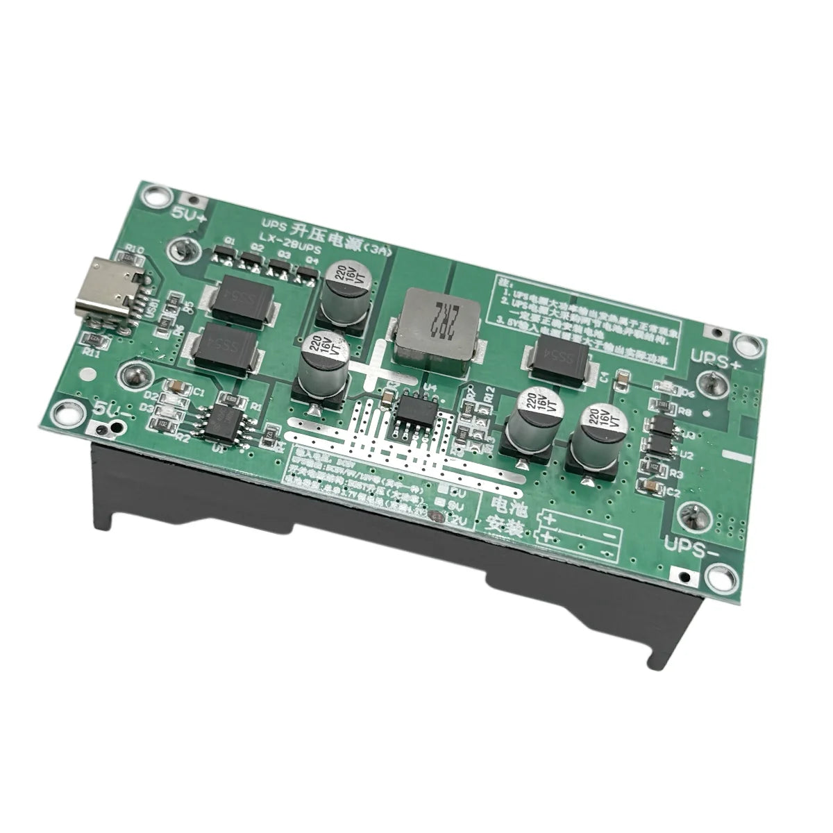 USB-C 15W 3A 18650 Battery Charger Module DC-DC Boost Converter UPS Power Supply 5V/9V/12V
