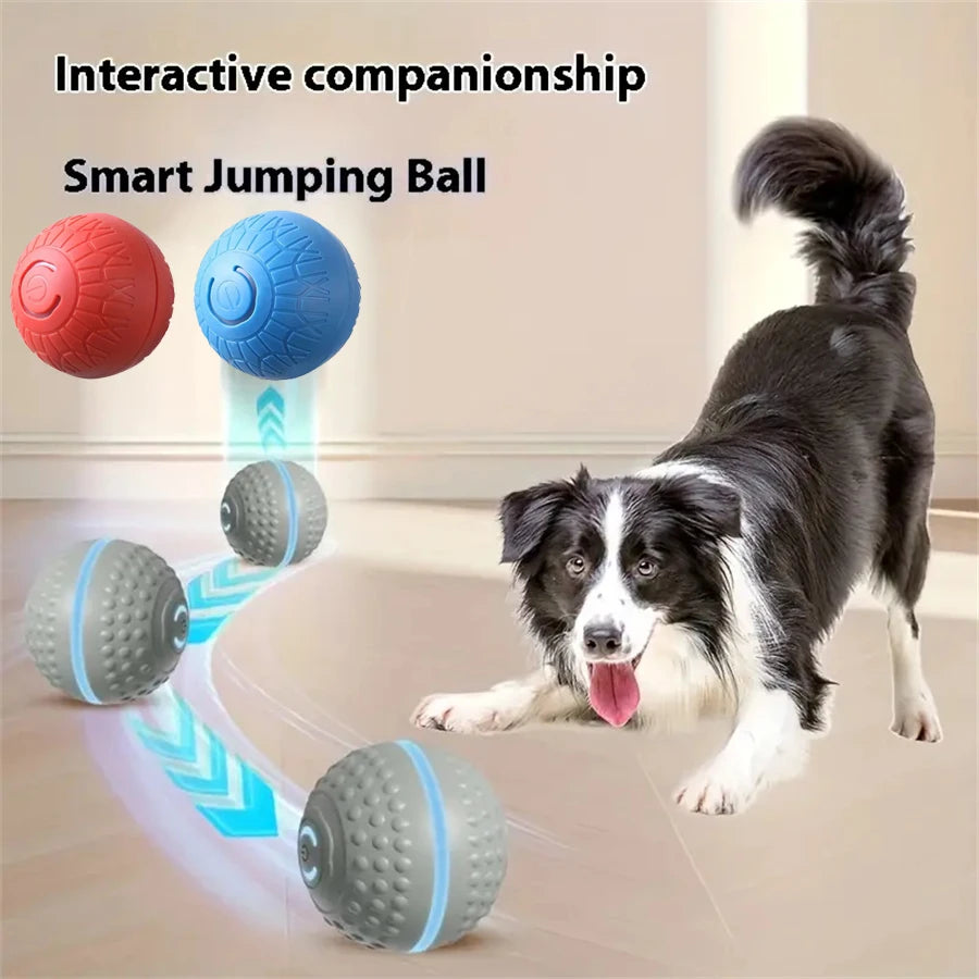 Automatic Interactive Dog Toy Ball USB Rechargeable Rolling Bouncing Chew Toy for Puppies to Large Dogs — Sizes 5.2 cm / 6.7 cm (2.05 in / 2.64 in)