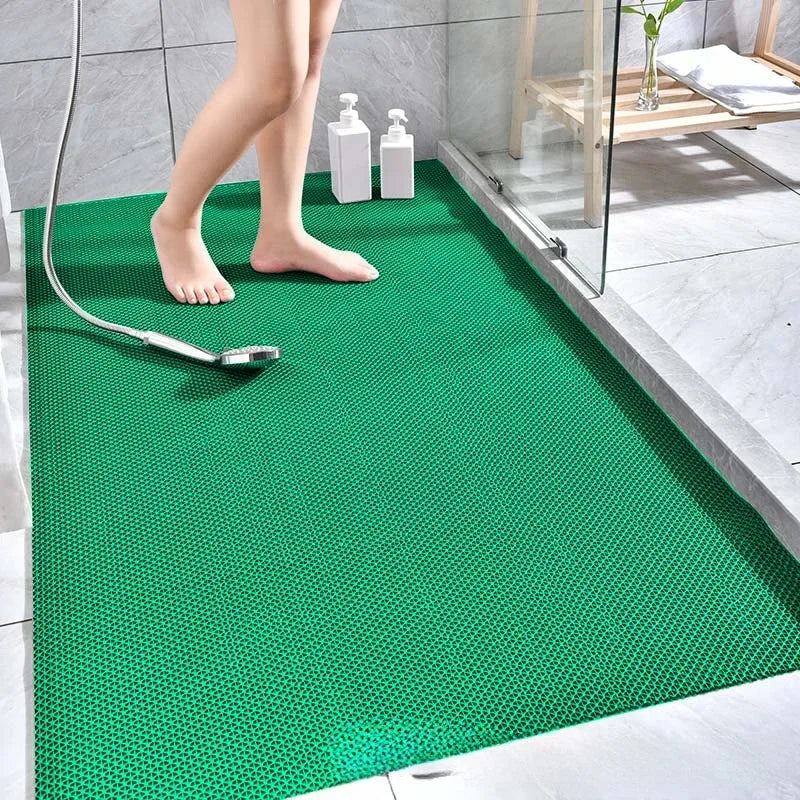 FanzyMarket PVC non-slip waterproof floor mat for bathroom, kitchen, or pool area, featuring textured anti-slip surface for safety.