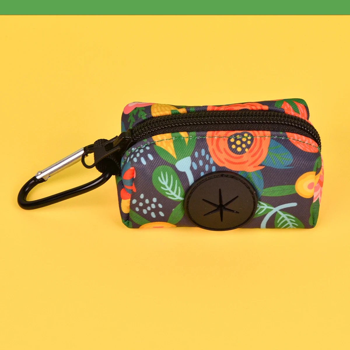 Rainbow Print Clip-On Dog Poop Bag Holder & Dispenser for Leash