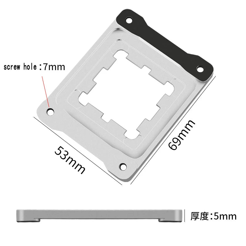 Aluminum AM5 CPU Anti-Bend Bracket - Universal AMD Socket Retention Holder with Screws & Tool