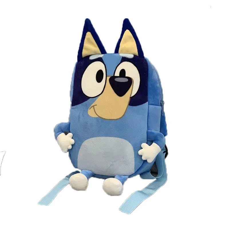 Bluey Family Kids Backpack, Cartoon Dog Kindergarten School Bag - Kawaii Blue & Orange Children's Gift