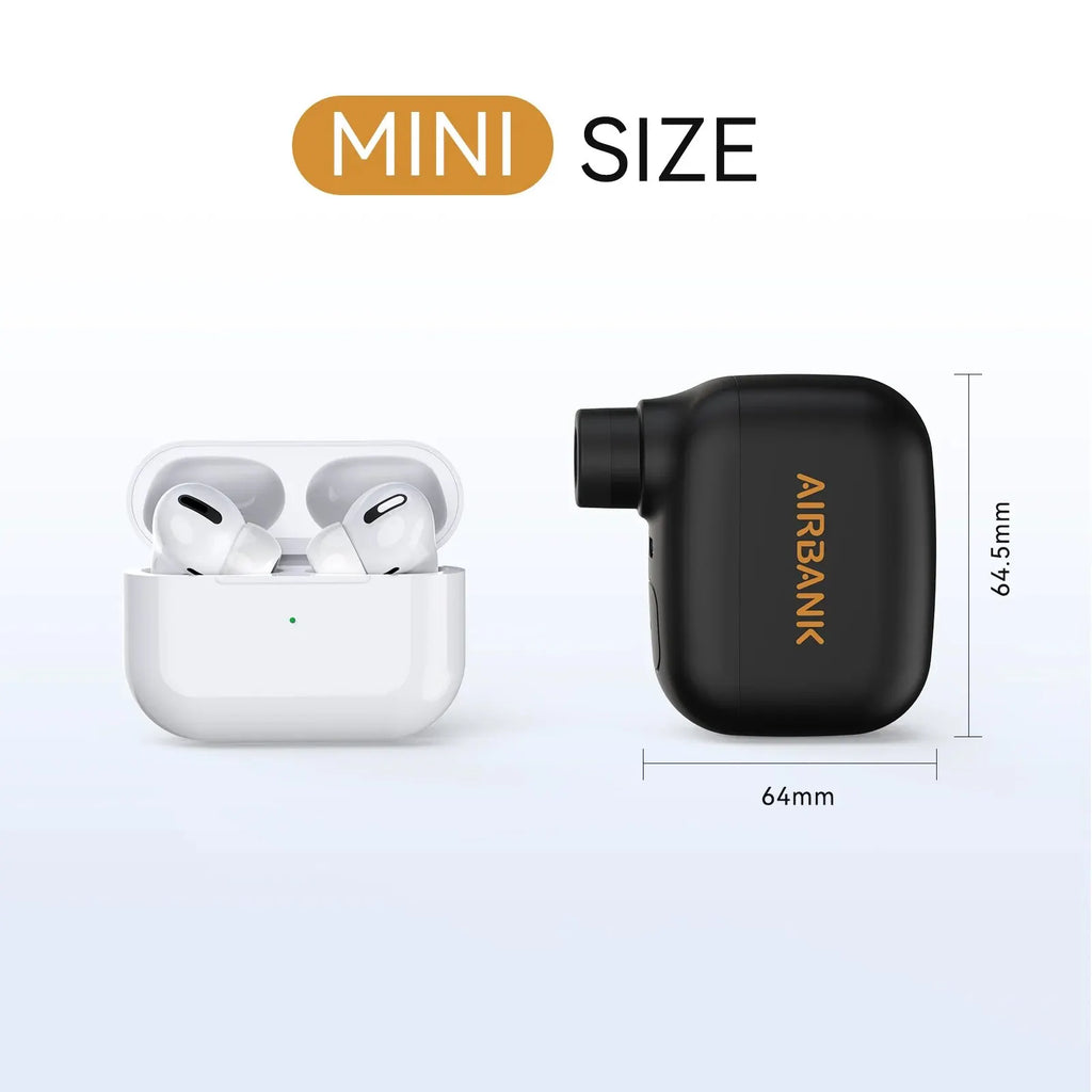 Mini Portable Rechargeable Bike Pump 100 PSI USB-C Air Inflator for Schrader & Presta Valves