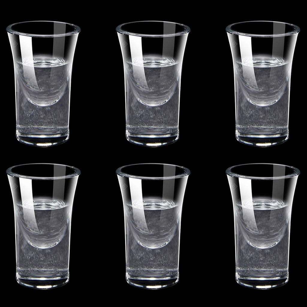 6-Pack Mini Stem Shot Glasses Set — 10/15/25 ml (0.34/0.51/0.85 fl oz) Clear Glass Mini Wine Cups for Sake & Spirits