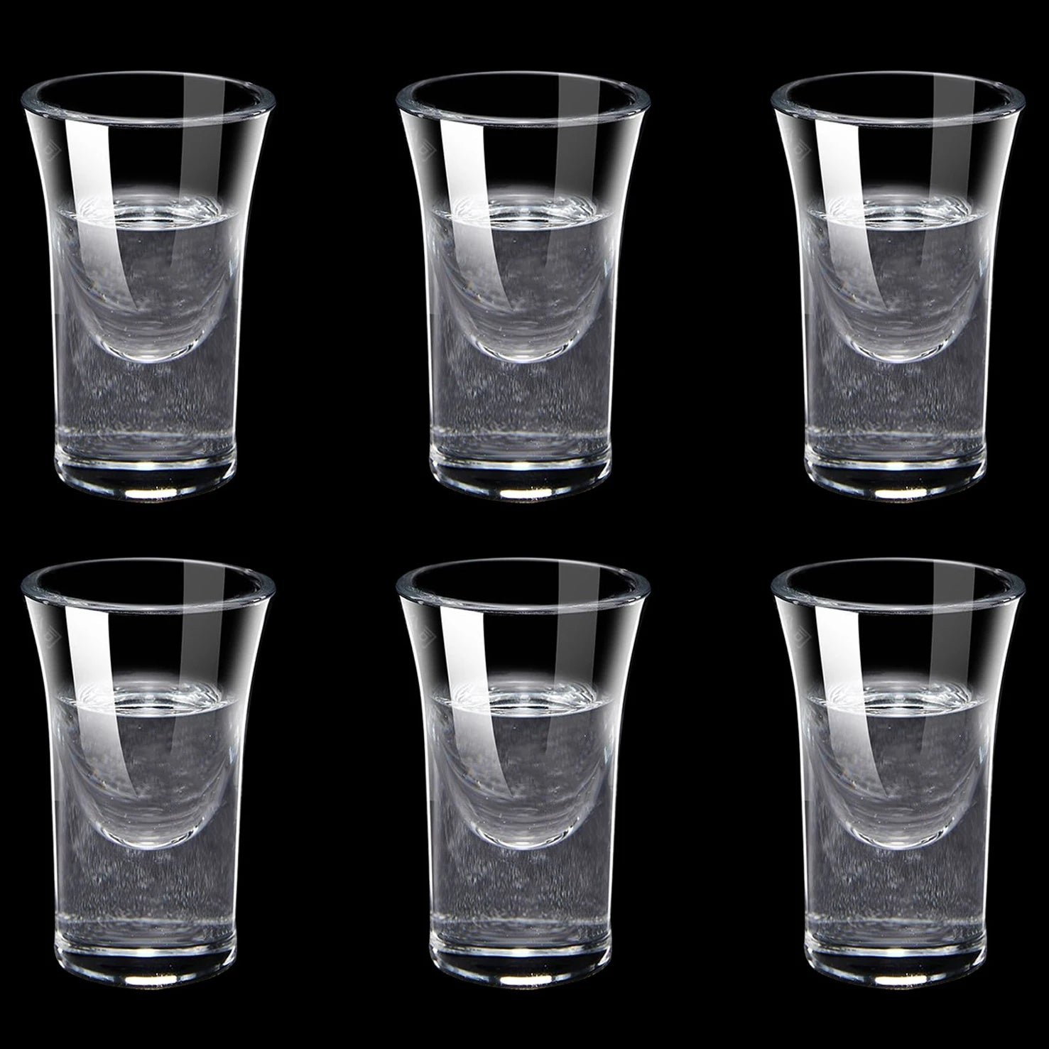 6-Pack Mini Stem Shot Glasses Set — 10/15/25 ml (0.34/0.51/0.85 fl oz) Clear Glass Mini Wine Cups for Sake & Spirits