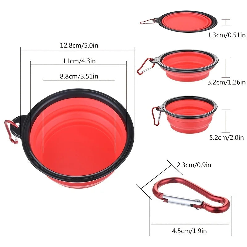Collapsible TPR Travel Pet Bowl – Portable Dog & Cat Food and Water Bowl