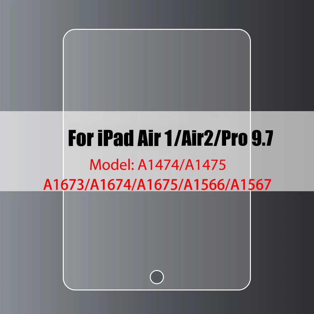 Tempered Glass Screen Protector for iPad — 9H Hardness, Anti-Fingerprint, Bubble-Free, Stylus Compatible — 1-Pack (Fits 11-inch, 10.9-inch, 10.2-inch, 9.7-inch, iPad Air & Mini)