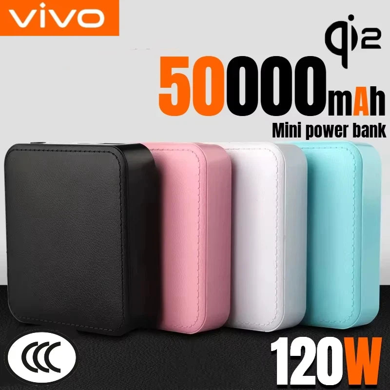 50000mAh Magnetic Wireless Power Bank 25W Fast Charging USB-C Portable Charger for iPhone Samsung Huawei