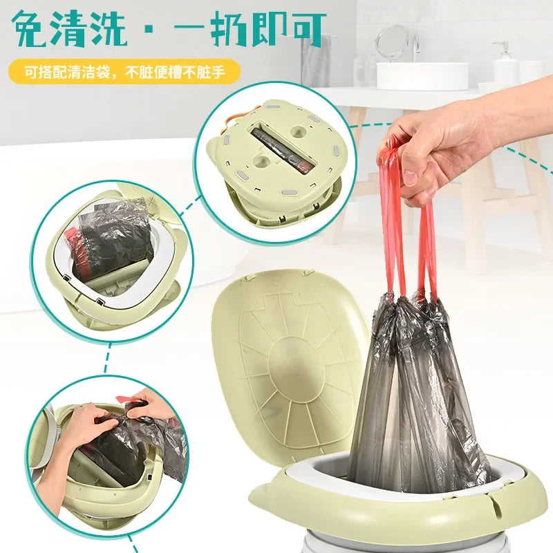 Portable Foldable Toddler Potty Training Toilet for Travel, Car, Camping & Home (Holds up to 154 lb / 70 kg)