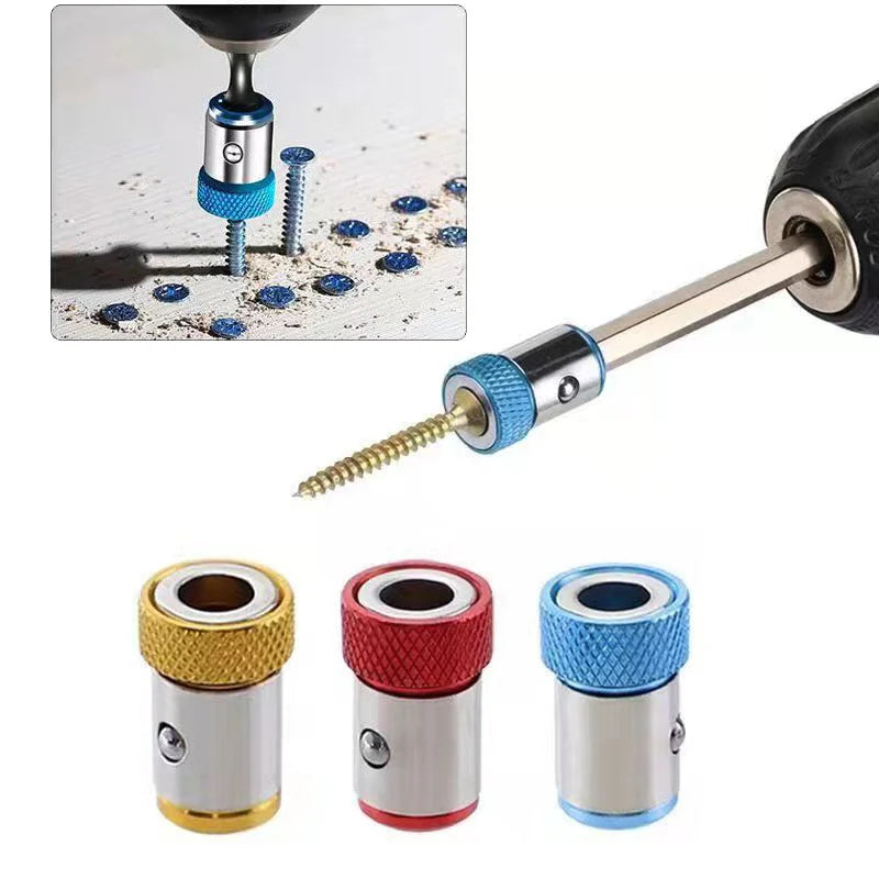 Magnetic Bit Holder Ring 1/4-Inch (6.35mm) Alloy Screwdriver Bit Magnetizer