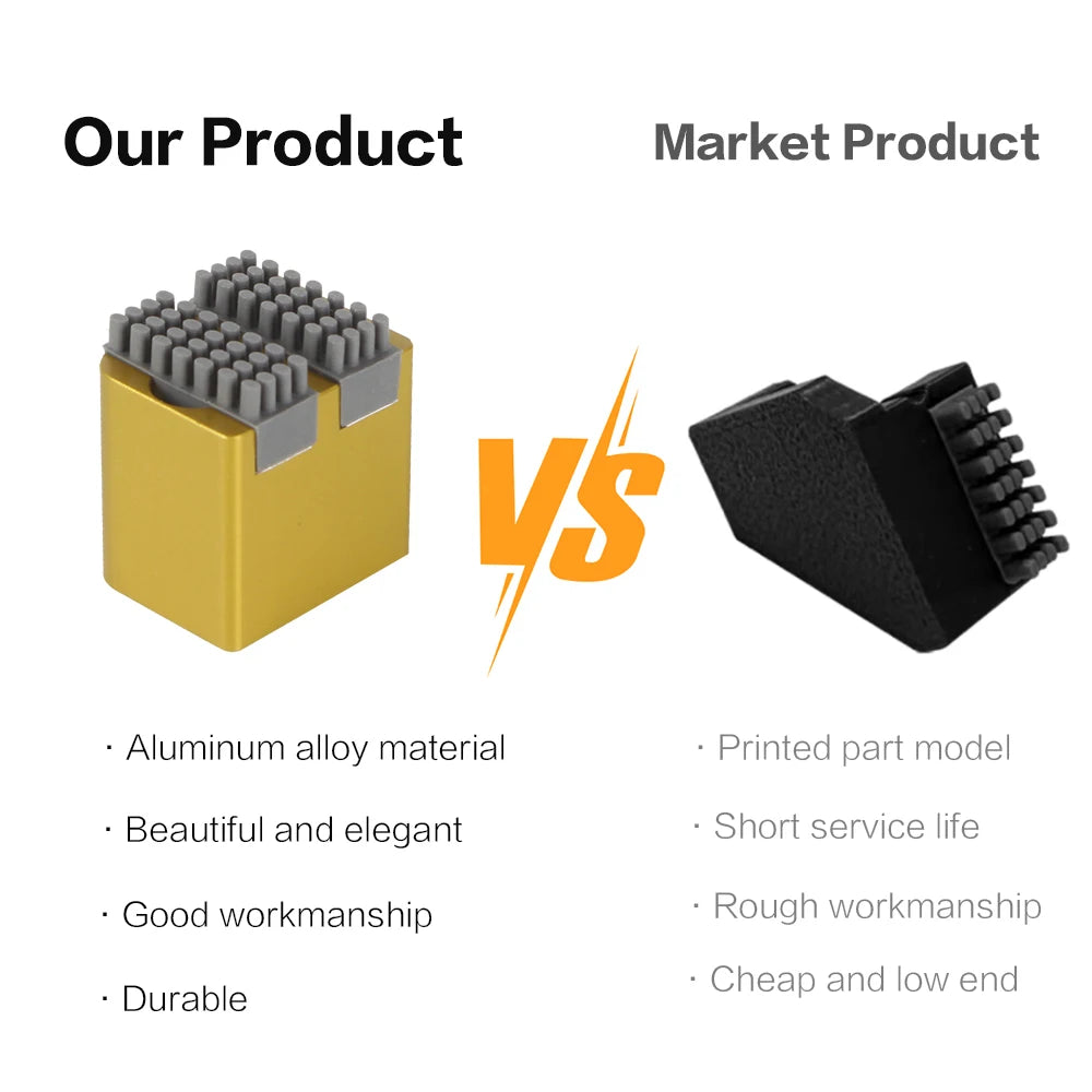 Universal 3D Printer Nozzle & Print Head Silicone Wiper Brush Mounted Scrubber Cleaner