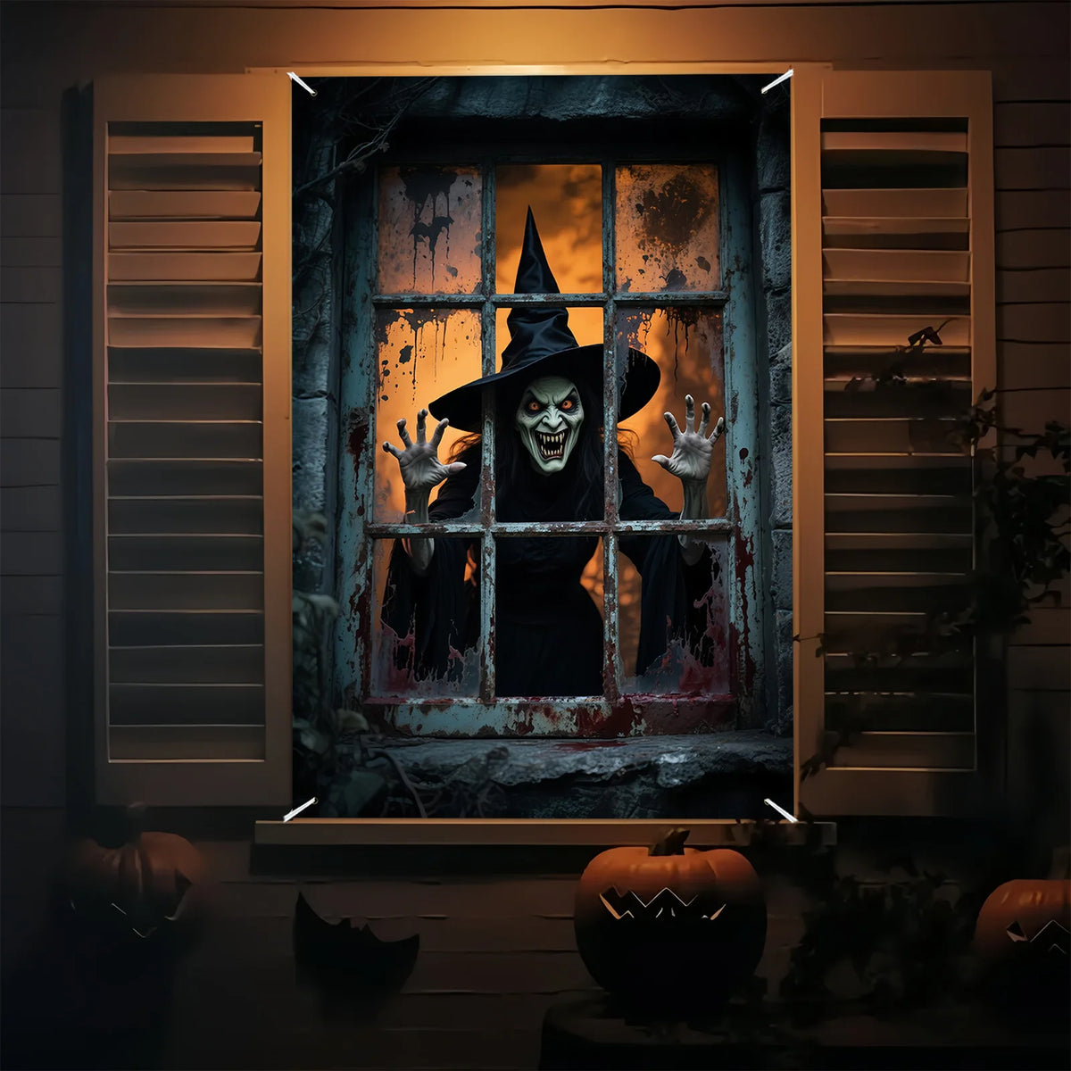 Halloween witch party banner, view 5