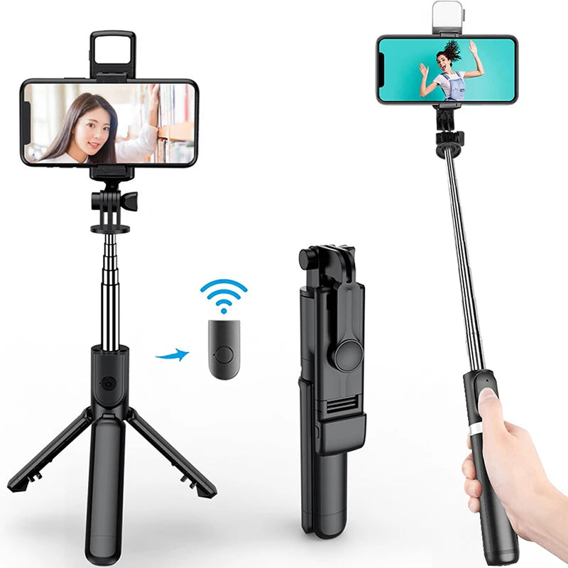 Bluetooth Selfie Stick with Remote Shutter – Telescopic Stainless Steel Phone Monopod, Folded 185 mm (7.3 in) / Extended 740 mm (29.1 in)