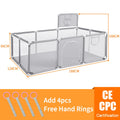 Baby Playpen Play Yard 125×125×68 cm (49.2×49.2×26.8 in) Thick Steel Frame Cloth Baby Fence for Infants & Toddlers