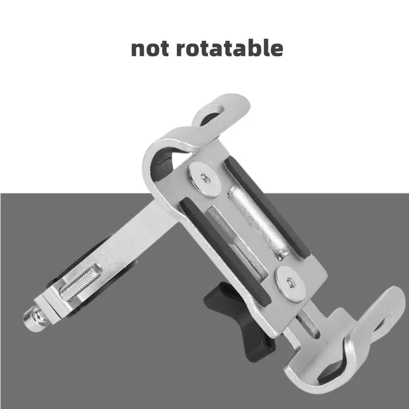 Aluminum Alloy 360° Rotating Anti-Slip Bike & Motorcycle Phone Holder – GPS Clip for iPhone, Xiaomi (Fits 3.5–6.5 in / 8.9–16.5 cm)