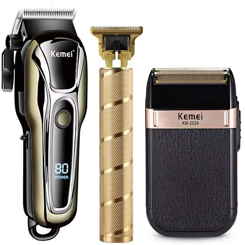 Cordless Electric Hair Trimmer – Professional Rechargeable Beard & Hair Clipper for Men