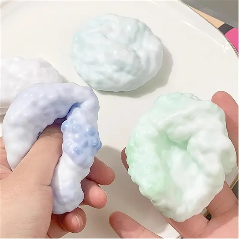 Shapeable Squishy Stress Ball with Sound — Grape Sand Sensory Fidget Toy, 2.36 in (6 cm) Desktop Stress Relief