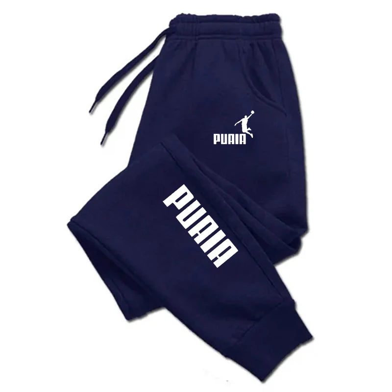 Men's Printed Jogger Pants - Autumn/Winter Athletic Track Sweatpants for Running & Streetwear