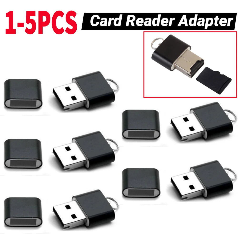 Mini Aluminum USB 2.0 Micro SD / TF Card Reader - High-Speed 480 Mbps, Plug & Play