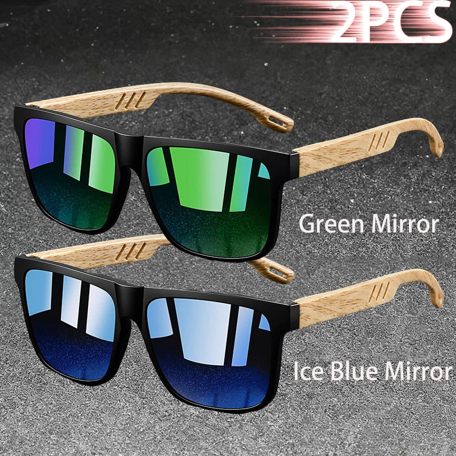 Unisex Square Mirror Sunglasses UV400 Polycarbonate Frame – Classic Fashion Eyewear