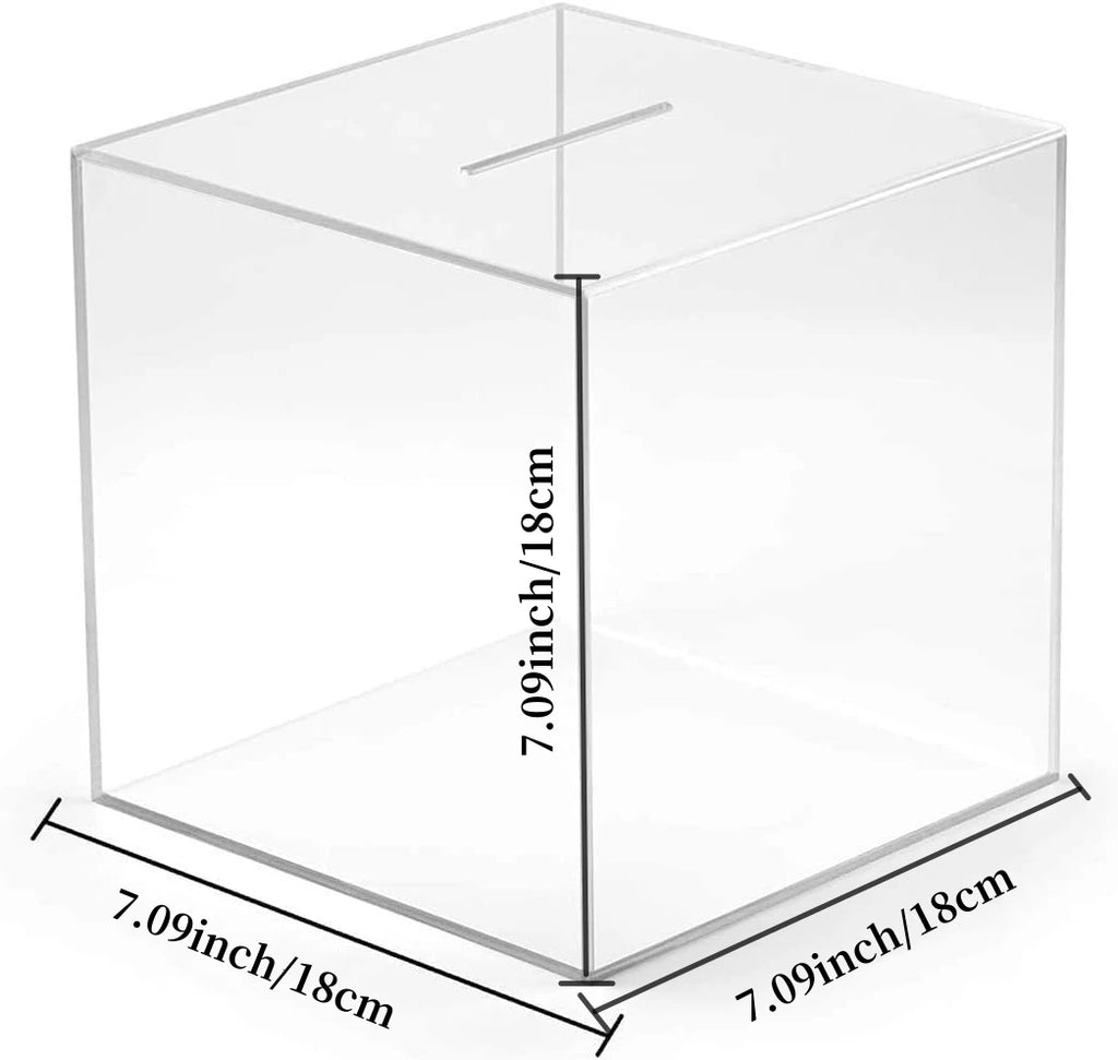Clear Acrylic Piggy Bank for Adults - Break-to-Open One-Way Money Saving Bank