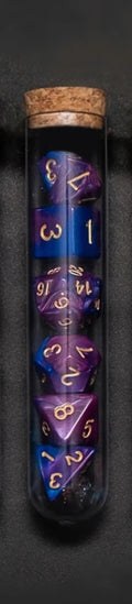 Transparent 7-Piece Polyhedral RPG Dice Set – D&D & Call of Cthulhu Tabletop Dice, Potion Flask Style