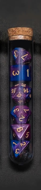 Transparent 7-Piece Polyhedral RPG Dice Set – D&D & Call of Cthulhu Tabletop Dice, Potion Flask Style