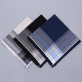 3-Pack Men's Cotton Handkerchiefs 17 x 17 in (43 x 43 cm) Soft Plaid Pocket Squares for Weddings, Sports and Everyday Use