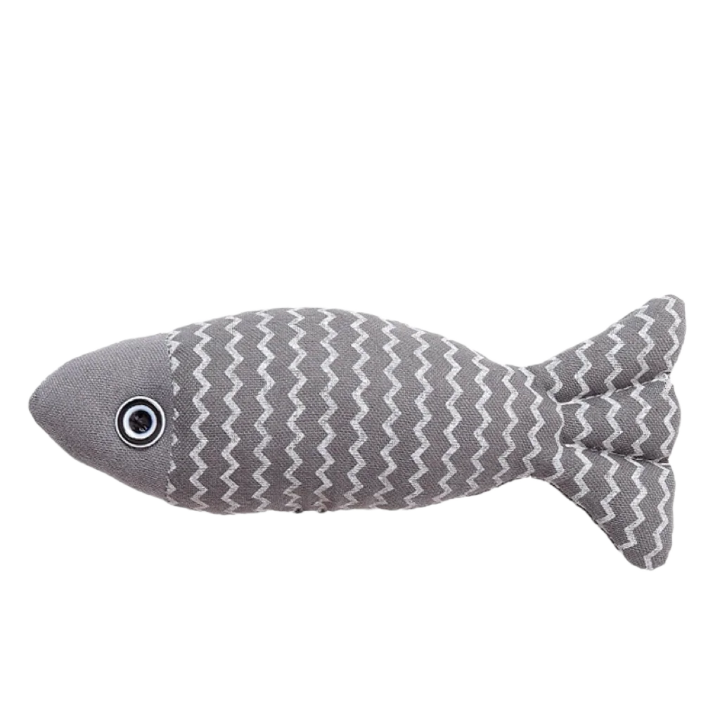 Interactive Catnip Fish Toy - Plush Kicker for Indoor Cats, 22 x 8 cm (8.7 x 3.1 in)